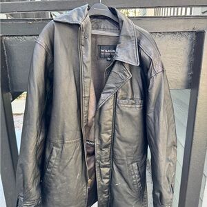 Wilson Leather Jacket Vintage Trench Coat